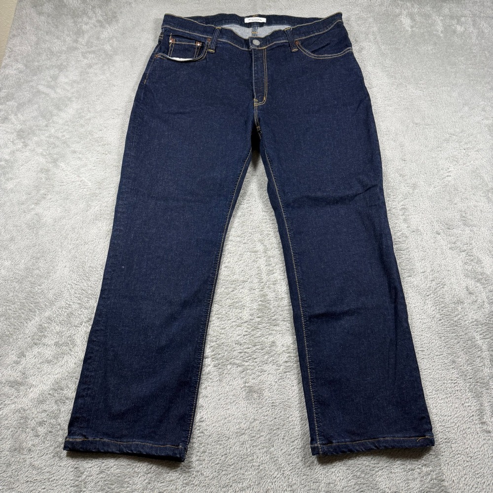 Big John Jeans Mens 36 Blue Dark Wash Slim Tapered Stretch Made in Japan BJM105F